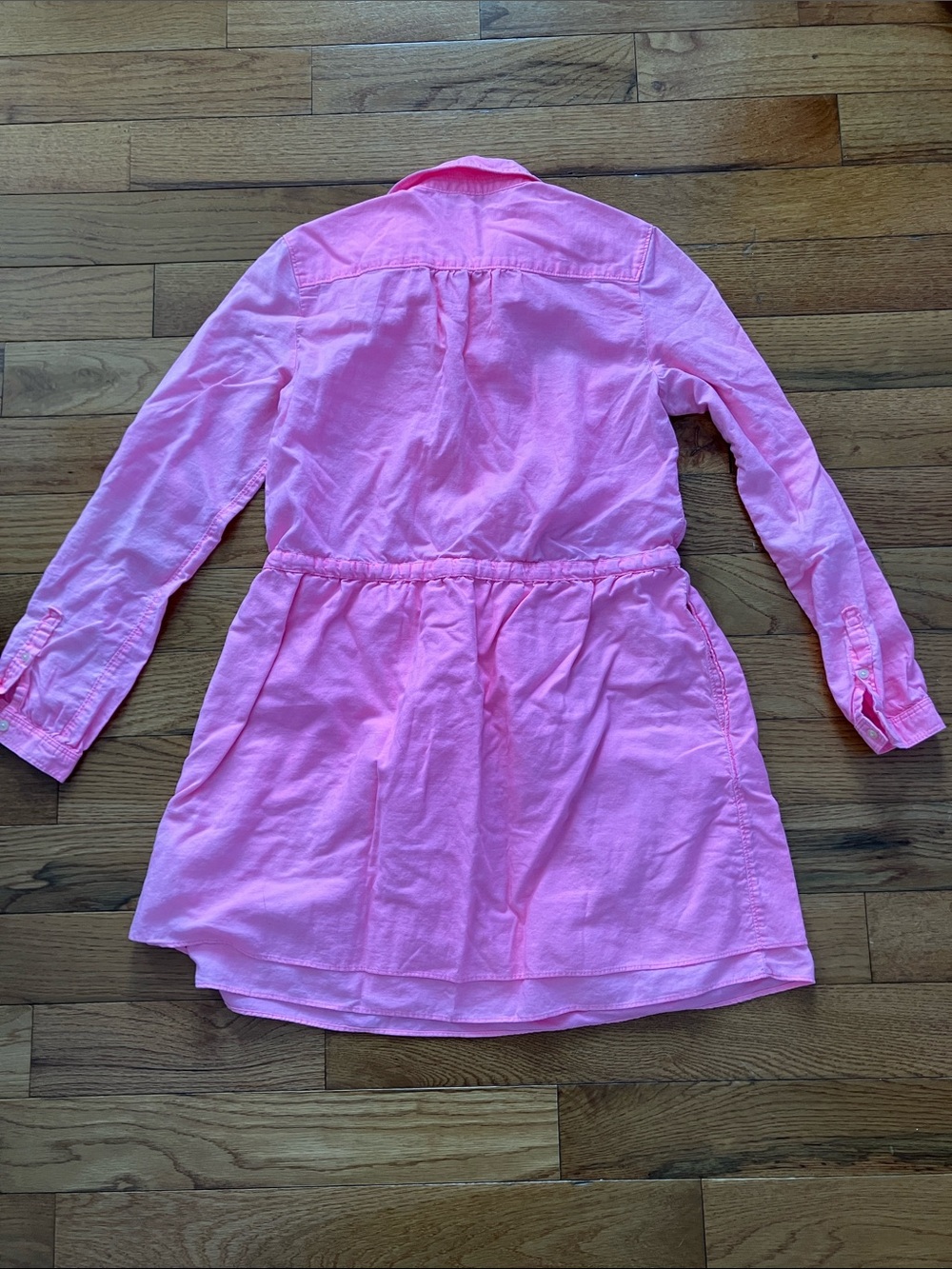 GAP - Women’s Roll Sleeve Mini Dress in Neon Flamingo Pink - Small - Picture 8 of 11